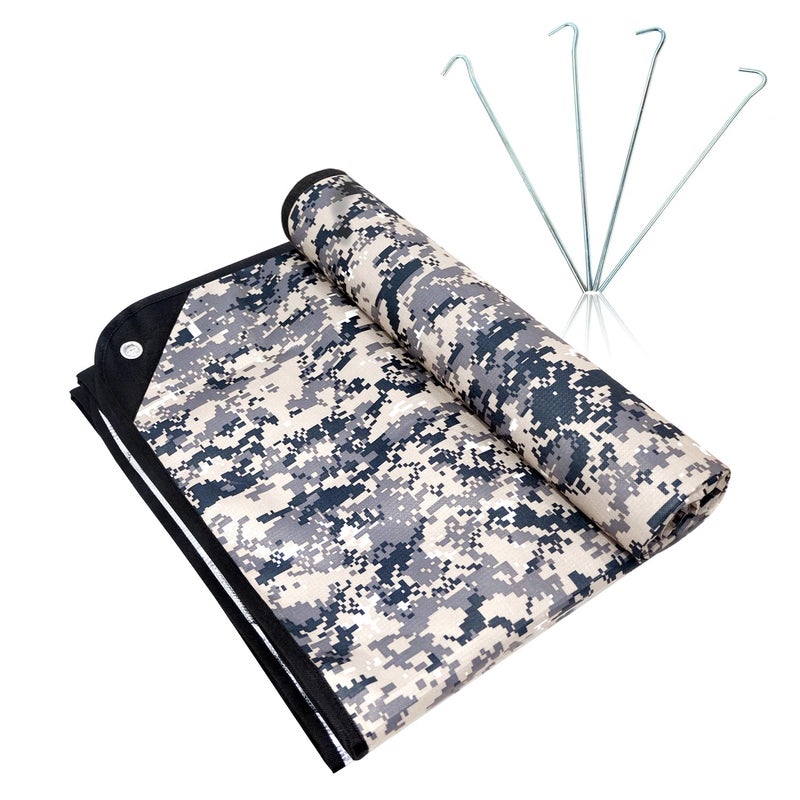 LYN Wild Masquerade:LYN Heavy Duty Camo/Camouflage Transformative Emergency Survival Blanket/Tent-XL,Thermal Space Mylar Waterproof with Stake for Camping,Army,Tarp,Hiking,Mountaining&Survival Gear - Image 1